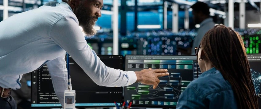 DevOps engineer using AI and cloud computing tools for software delivery